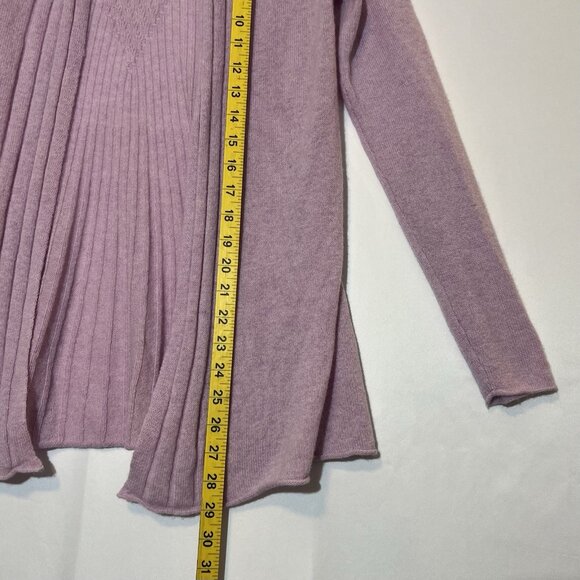 Kinross 100% Cashmere Sweater Open Front Cardigan Women's Small Lavender Soft - Picture 6 of 7